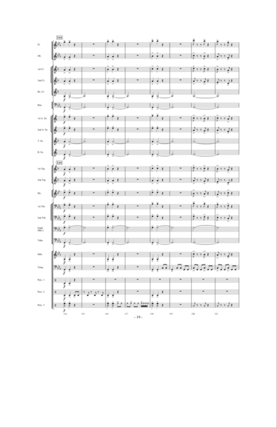 Invocation and African Dance Concert Band scores gallery preview page 18