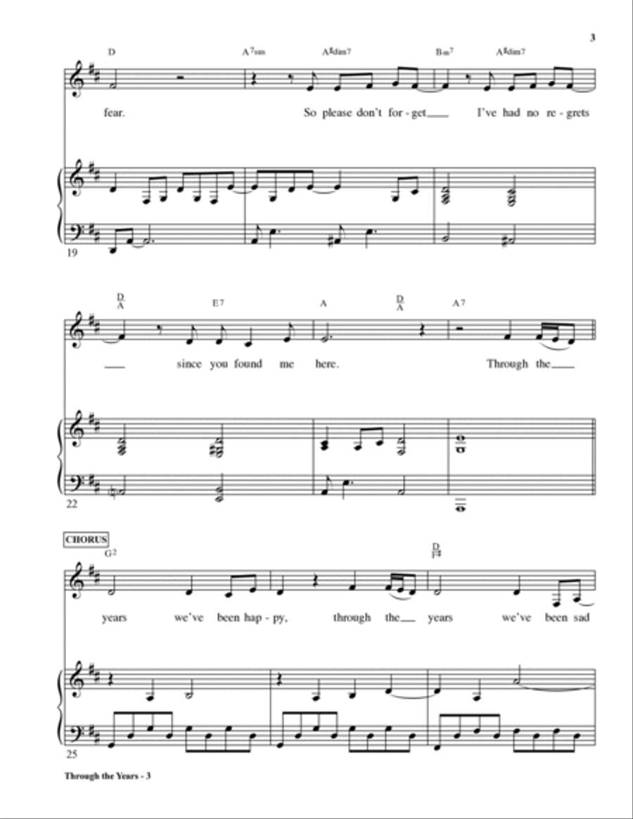 Through the Years Through the Years Voice scores gallery preview page 3