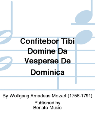 Confitebor Tibi Domine Da Vesperae De Dominica