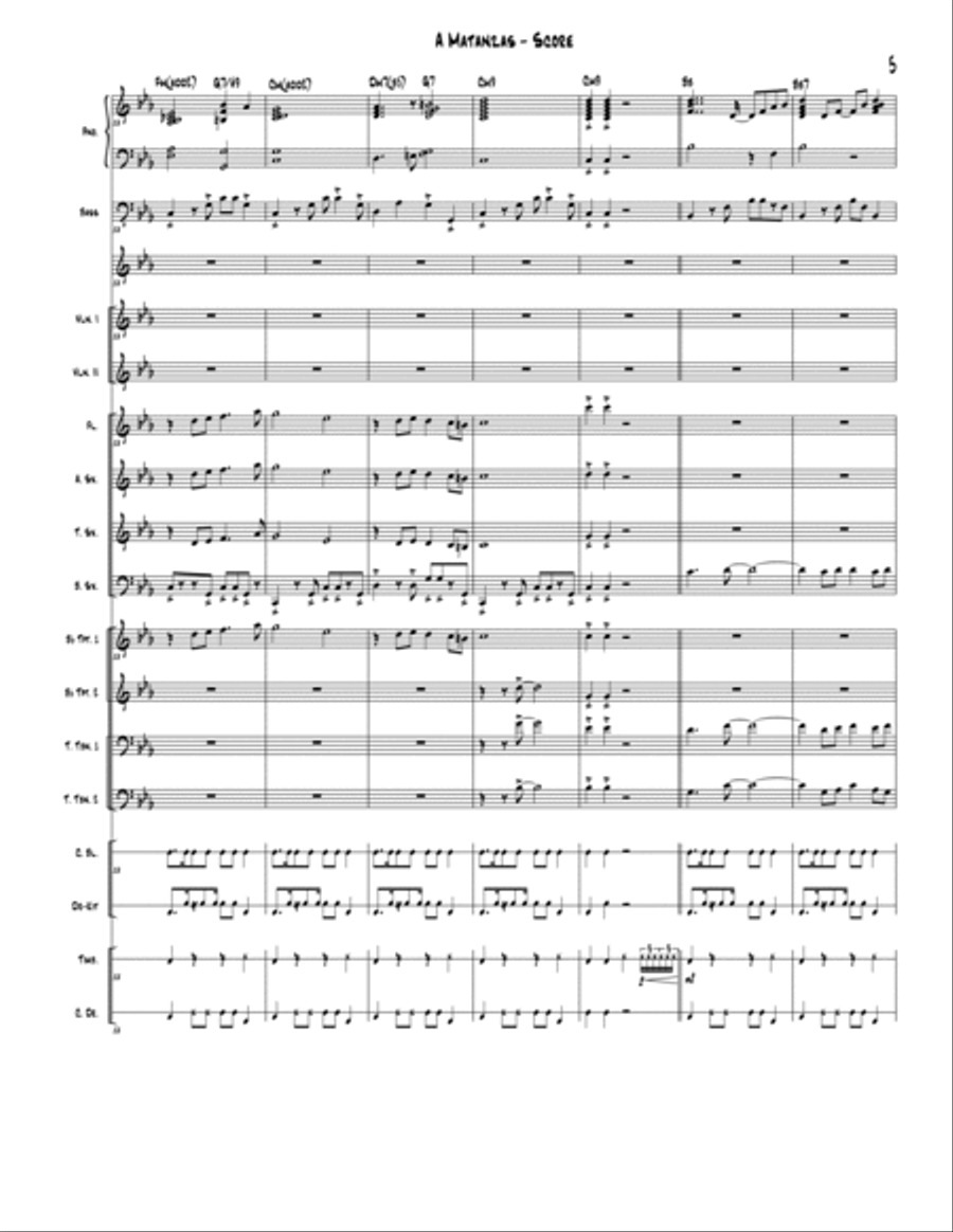 A Matanzas Jazz Ensemble scores gallery preview page 6