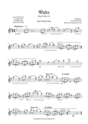 Brahms - Waltz - 2nd. Violin Part - Suzuki Bk.2