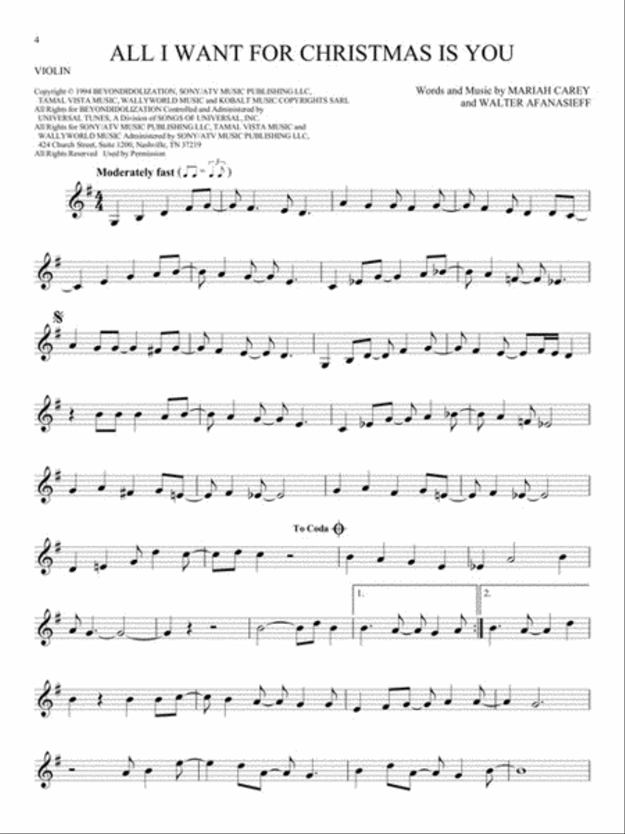 101 Christmas Songs Violin Solo scores gallery preview page 4