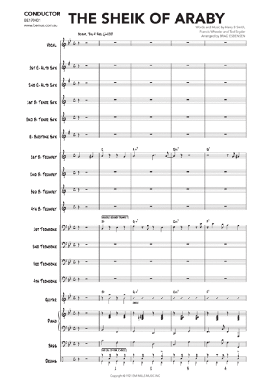 The Sheik Of Araby Jazz Ensemble scores gallery preview page 3