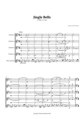 Jingle Bells in Different Styles for Clarinet Quintet