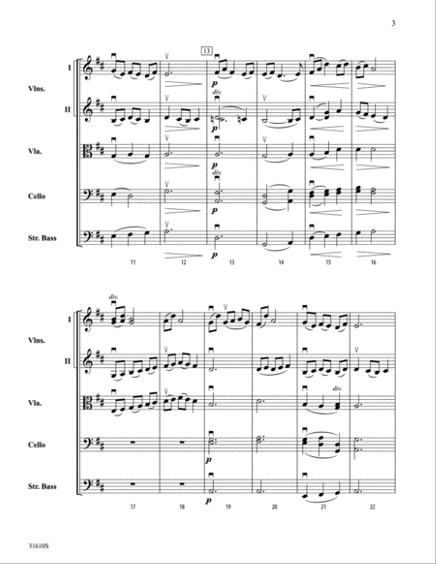 Elegy for String Orchestra String Orchestra scores gallery preview page 3