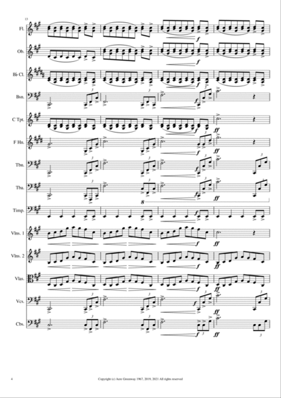 Intermezzo # 2 for Orchestra Full Orchestra scores gallery preview page 5