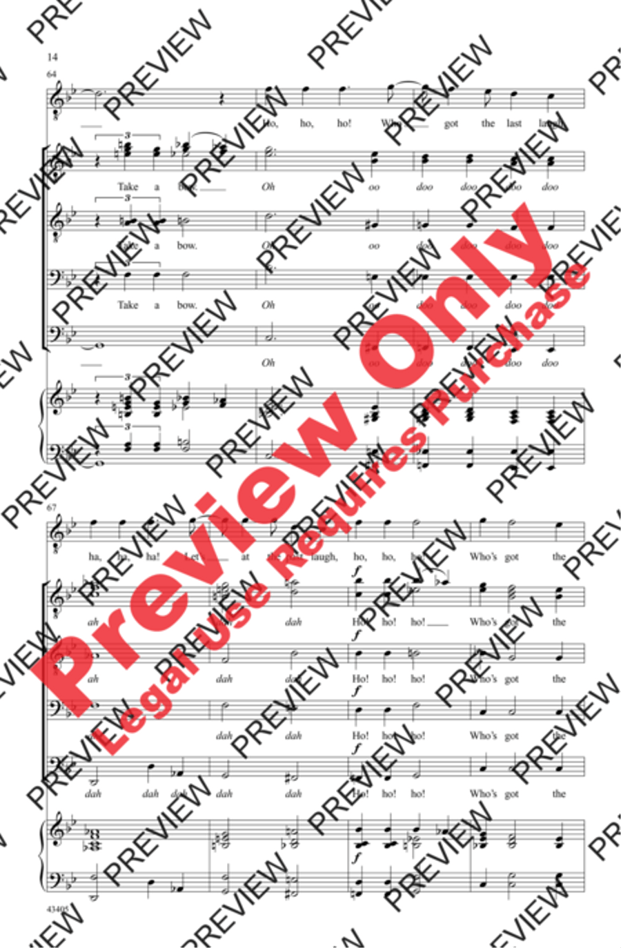 They All Laughed Men's Choir scores gallery preview page 14