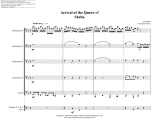 The Arrival of the Queen of Sheba for Tuba/Low Brass Quintet