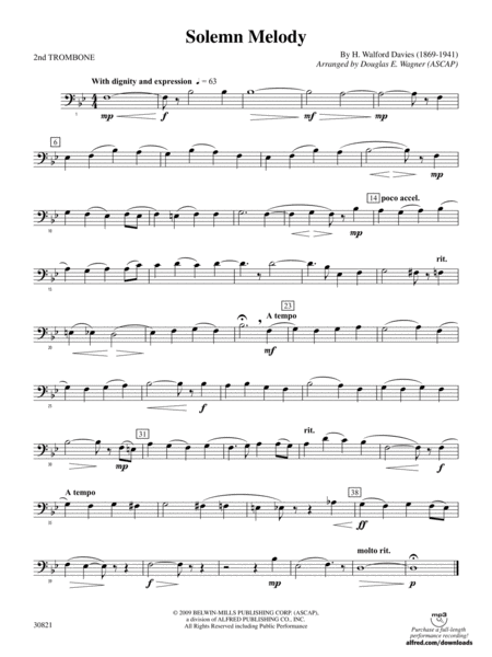 Solemn Melody: 2nd Trombone