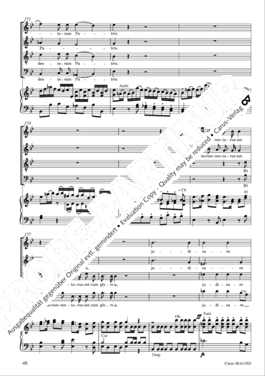 Harmoniemesse in B 4-Part scores gallery preview page 49