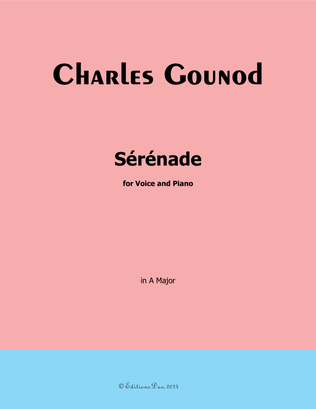 Book cover for Sérénade,by Gounod,in A Major