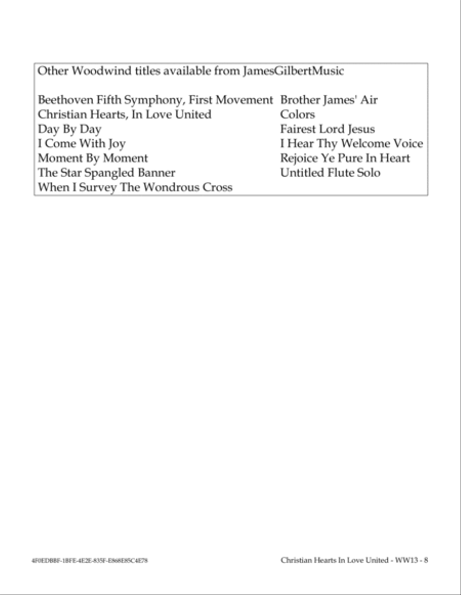 Christian Hearts, In Love United Woodwind Quintet scores gallery preview page 2