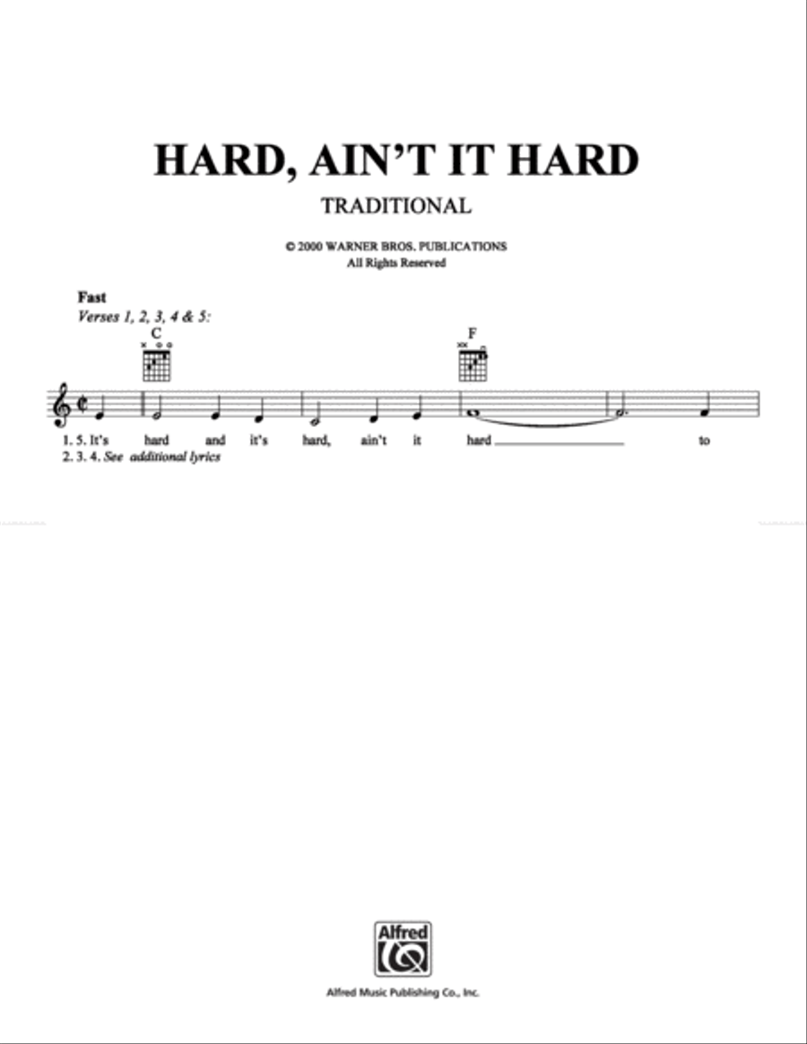 Hard, Ain't It Hard School and Community scores gallery preview page 1