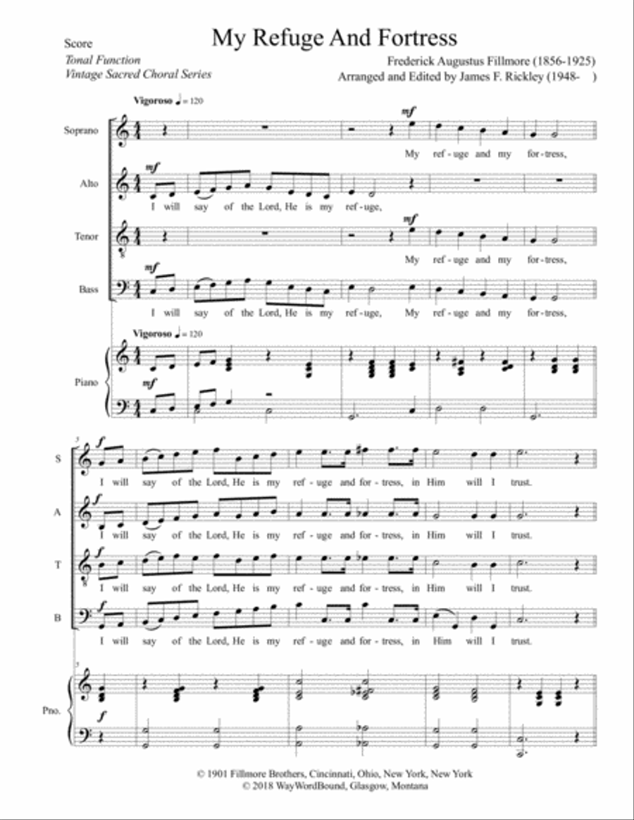 My Refuge And Fortress My Refuge And Fortress 4-Part scores gallery preview page 1