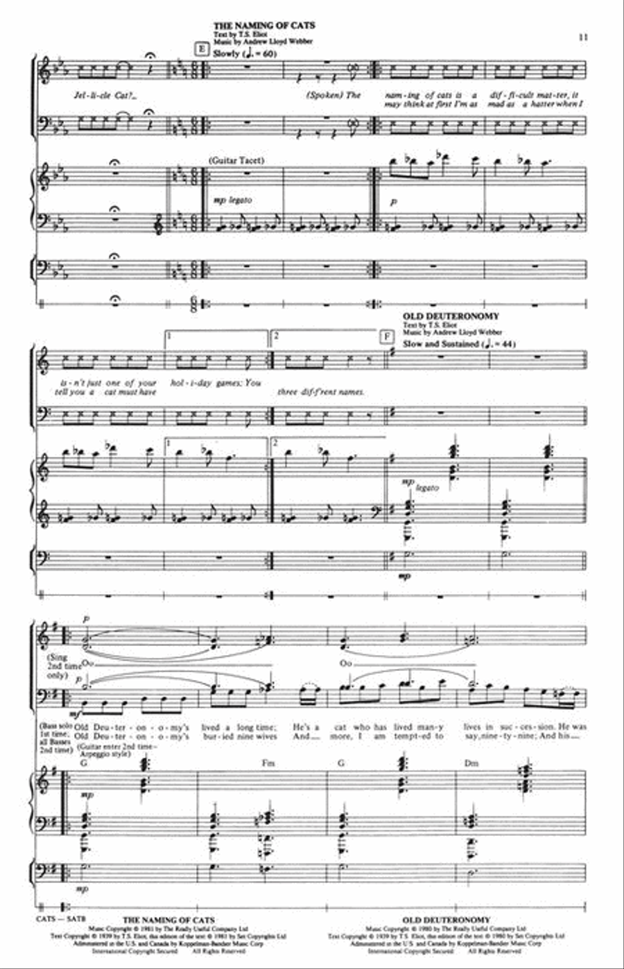 Cats (Medley) Cats (Medley) 4-Part scores gallery preview page 5