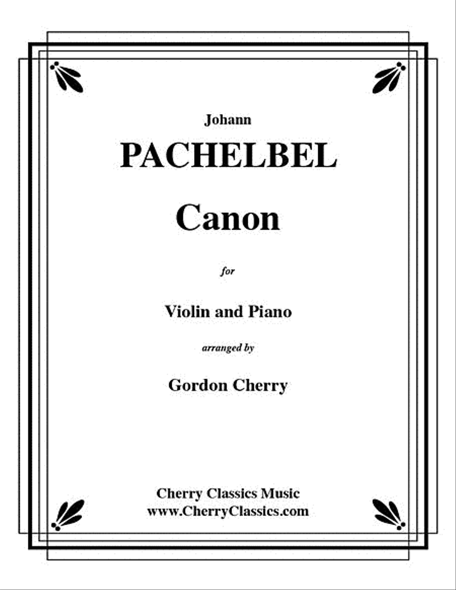 Canon for Violin and Piano Violin Solo scores gallery preview page 1