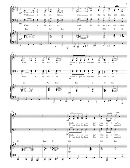 Wade In The Water - for SATB Choir and Piano