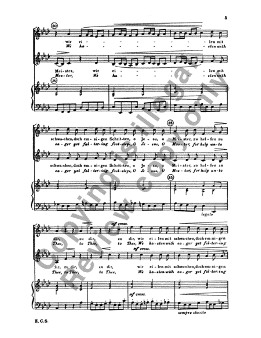 Wir eilen mit schwachen, doch emsigen Schritten (We hasten with eager) SA scores gallery preview page 5