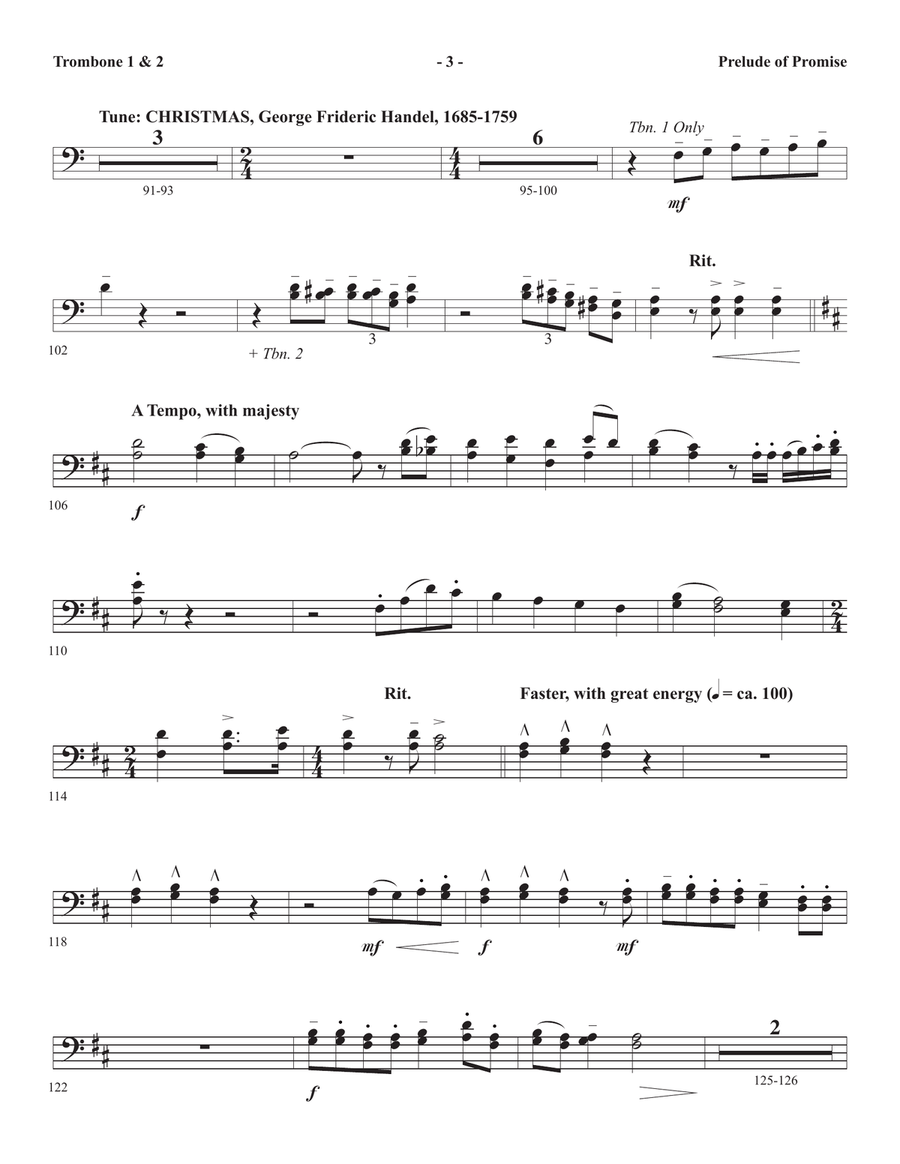 The Star Arising (A Cantata For Christmas) - Trombone 1 & 2 Choir scores gallery preview page 3