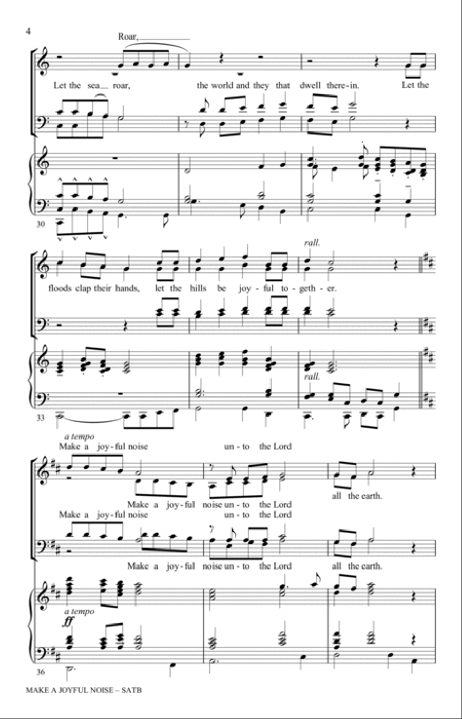 Make A Joyful Noise - The Coronation Anthem (for SATB and Organ) 4-Part scores gallery preview page 4