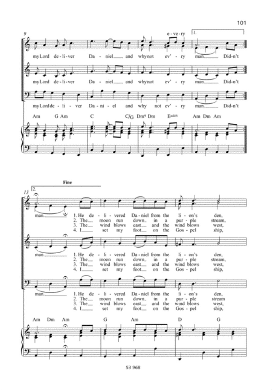 Didn't My Lord Deliver Daniel 3-Part scores gallery preview page 2