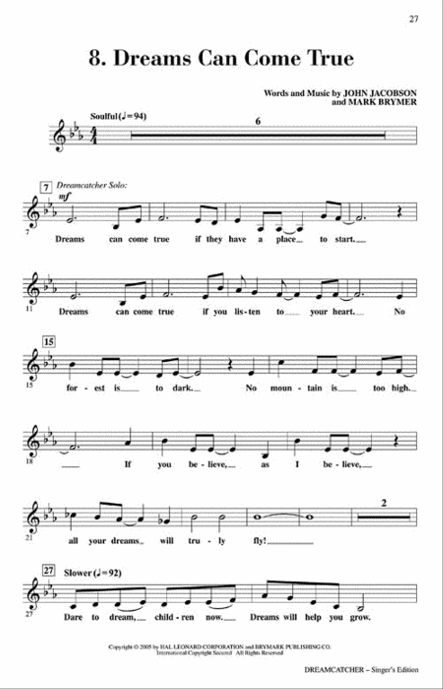 Dreamcatcher Dreamcatcher Choir scores gallery preview page 7