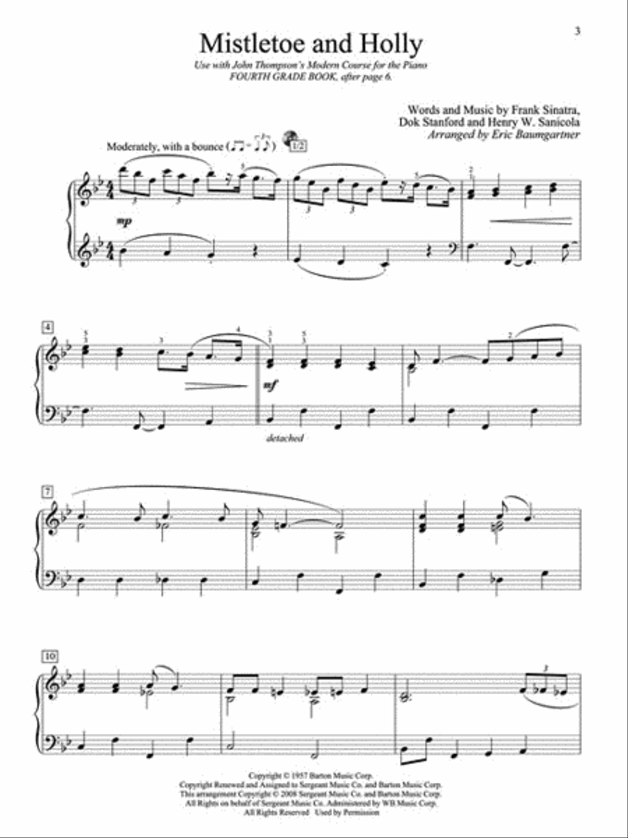 Christmas Piano Solos – Fourth Grade (Book Only) Piano Solo scores gallery preview page 3