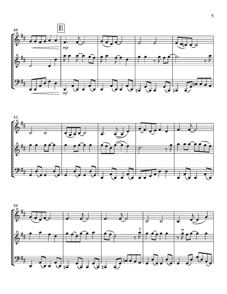 Sweet Child O' Mine String Trio scores gallery preview page 5