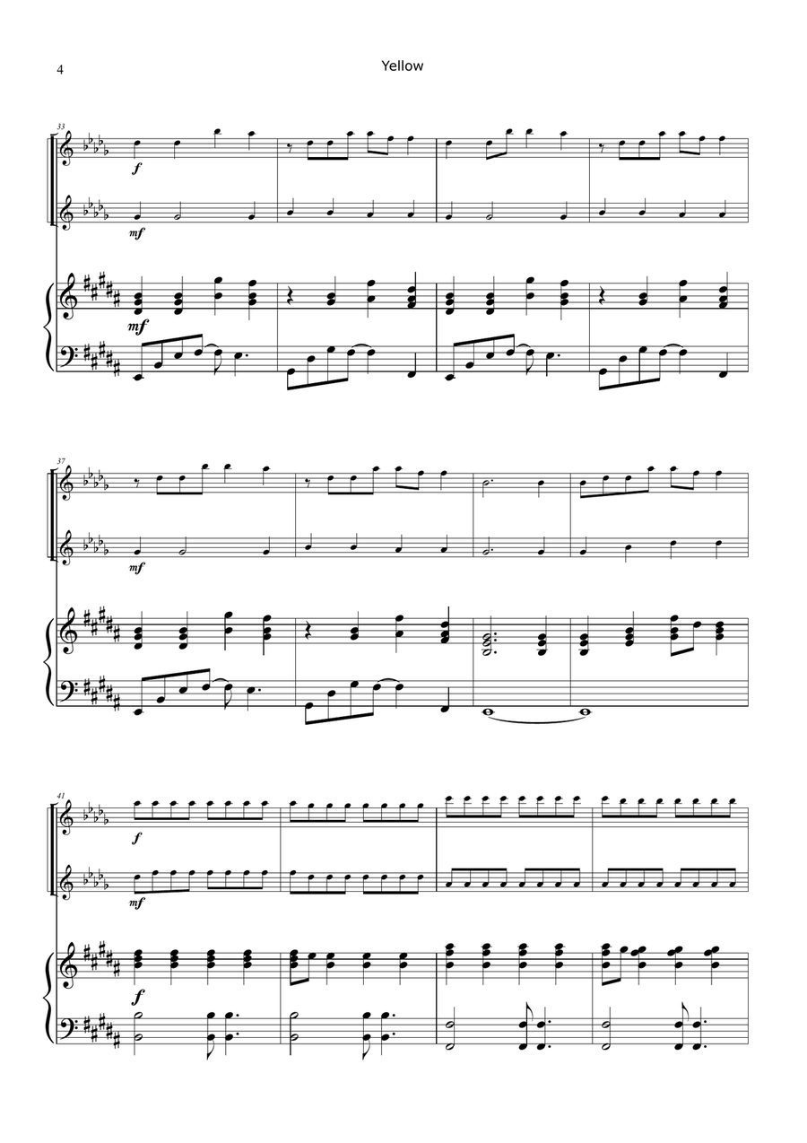 Yellow Trumpet Duet scores gallery preview page 4