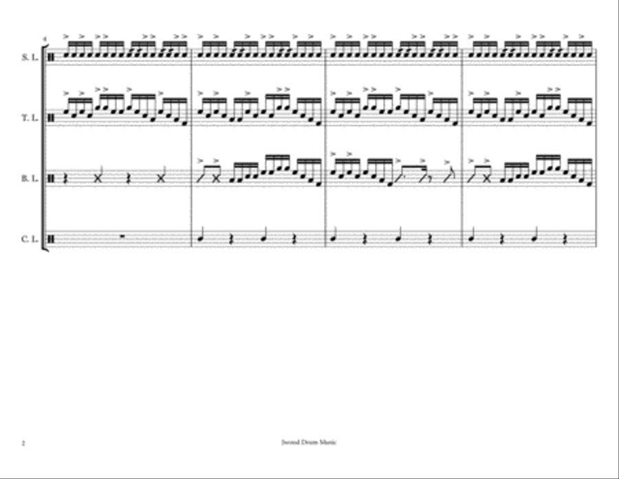 Squid (Drumline Cadence) Marching Band scores gallery preview page 2
