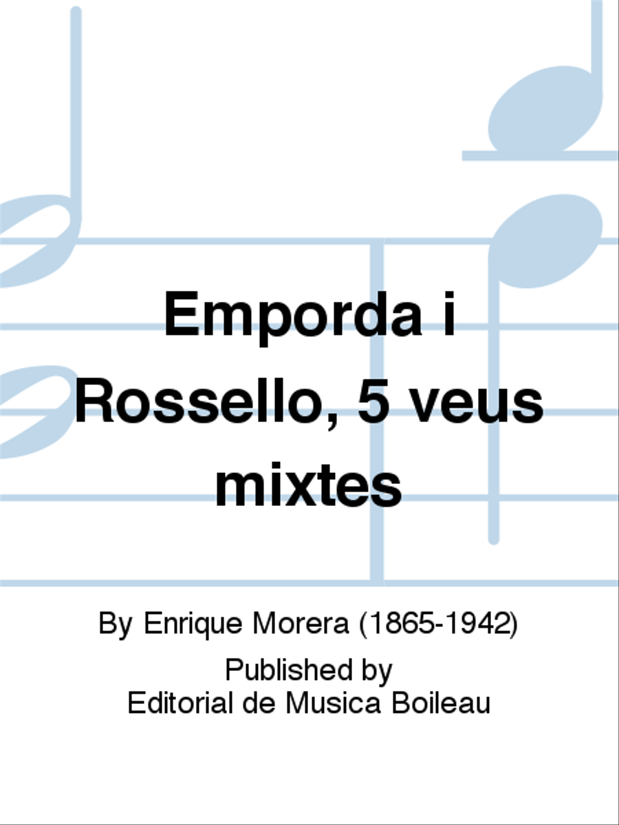 Emporda i Rossello, 5 veus mixtes Mixed Choir scores gallery preview page 1