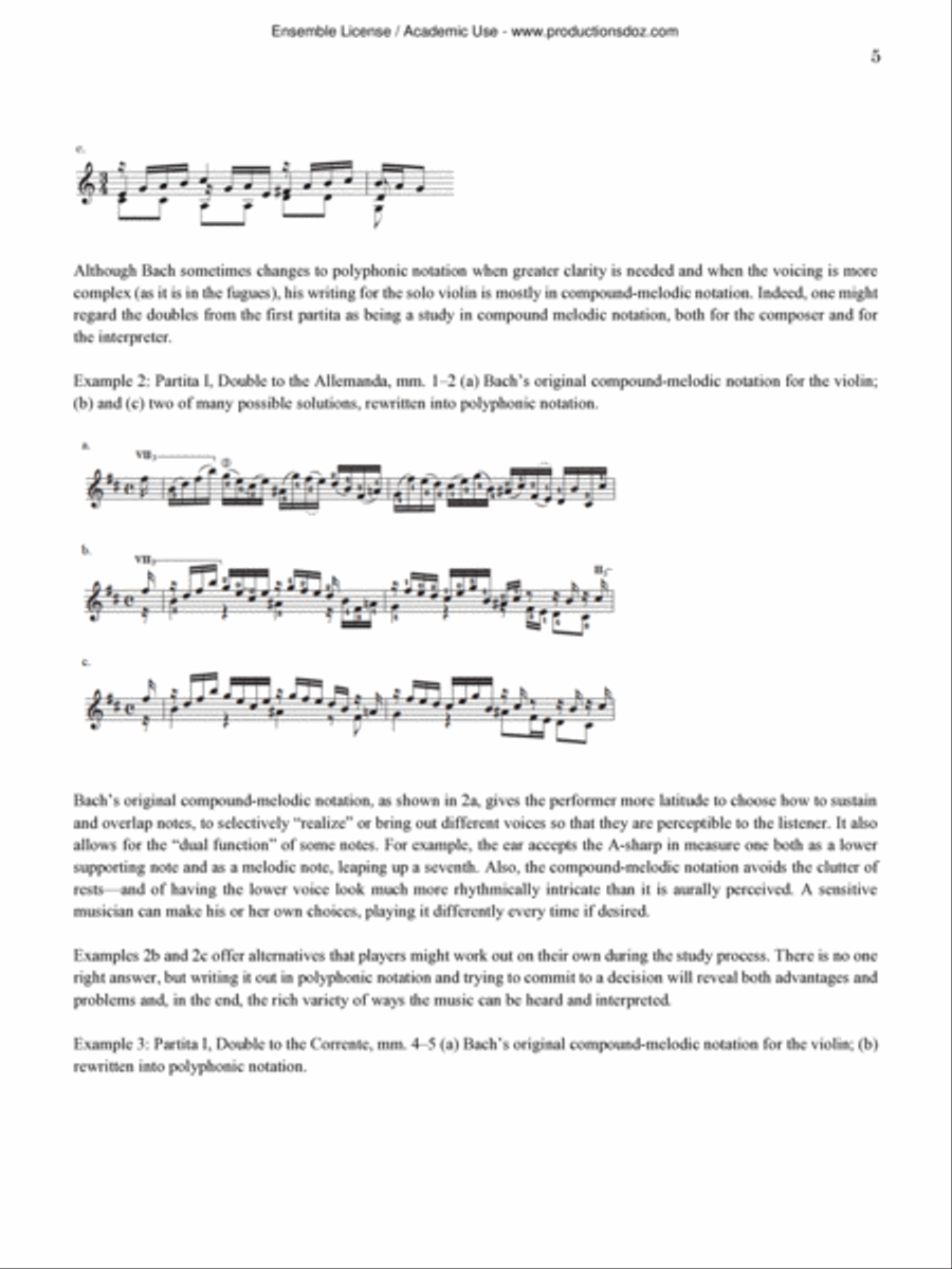 Violin Partita I, BWV 1002 Violin scores gallery preview page 5