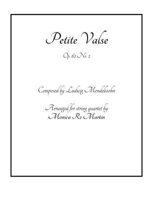 Book cover for Petite Valse, Op. 62 No. 2