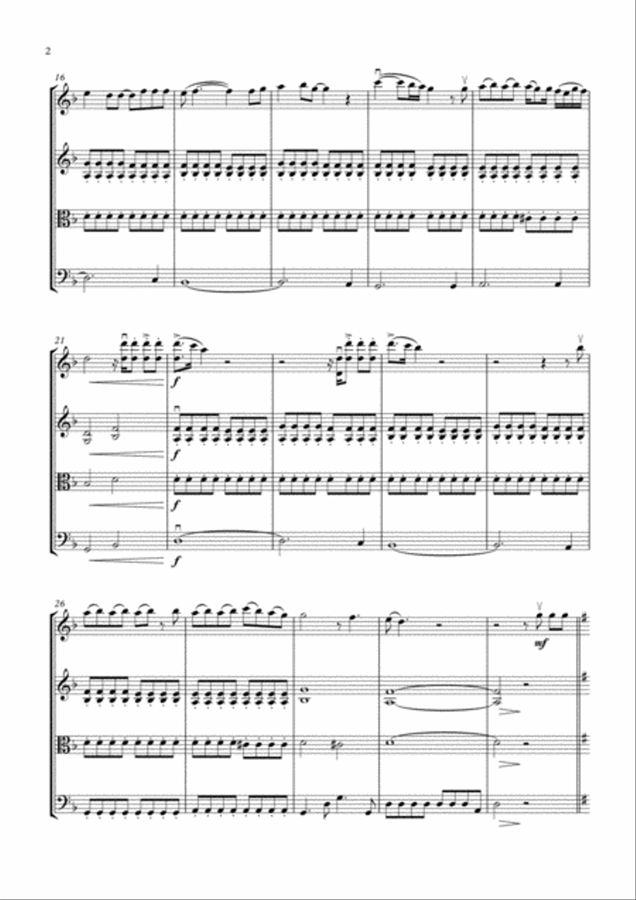 The Show Must Go On String Quartet scores gallery preview page 6