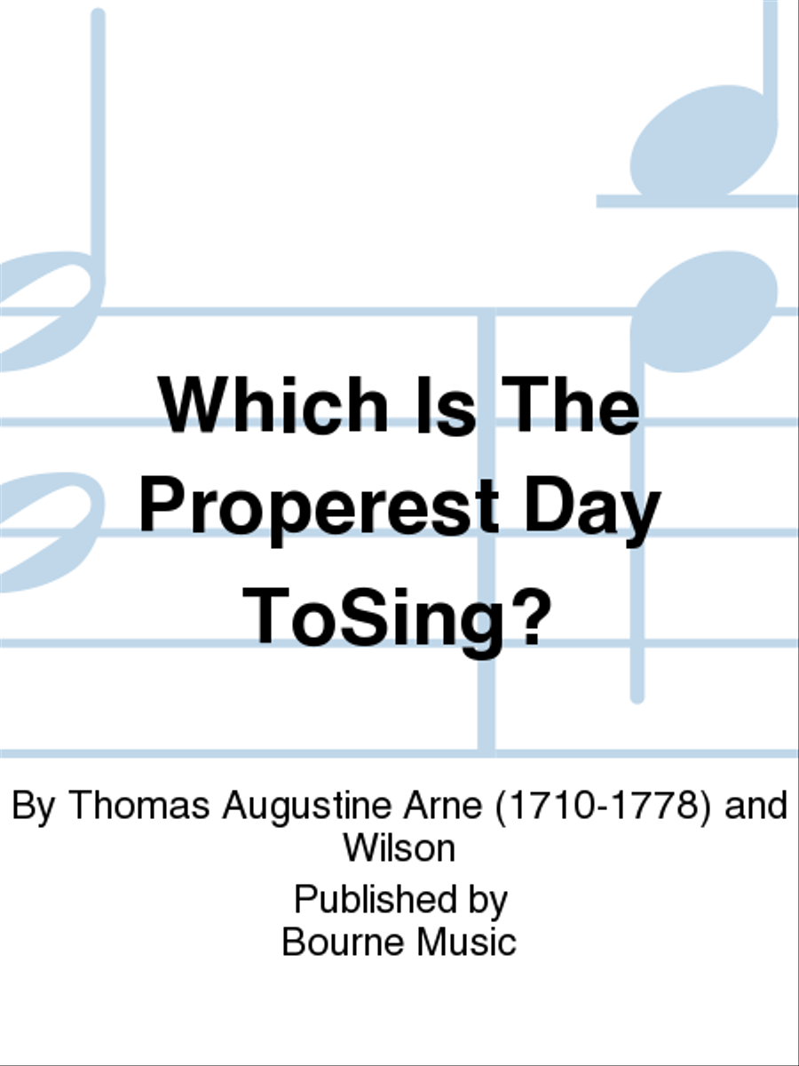 Which Is The Properest Day ToSing? 2-Part scores gallery preview page 1