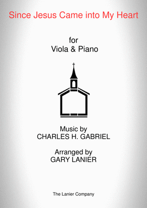 Book cover for SINCE JESUS CAME INTO MY HEART (Viola, Piano and Viola Part)