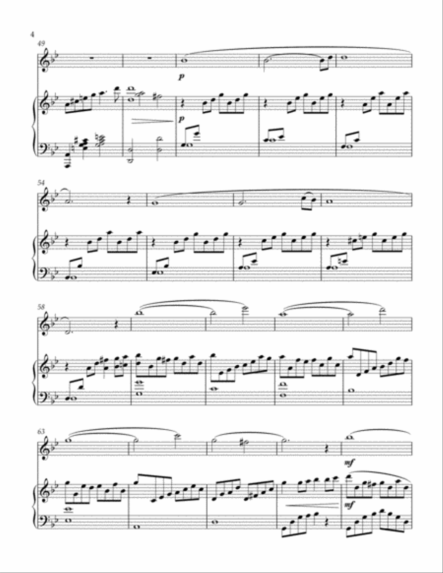 Ave Maria (Caccini) for Flute & Piano Ave Maria (Caccini) for Flute & Piano Small Ensemble scores gallery preview page 4