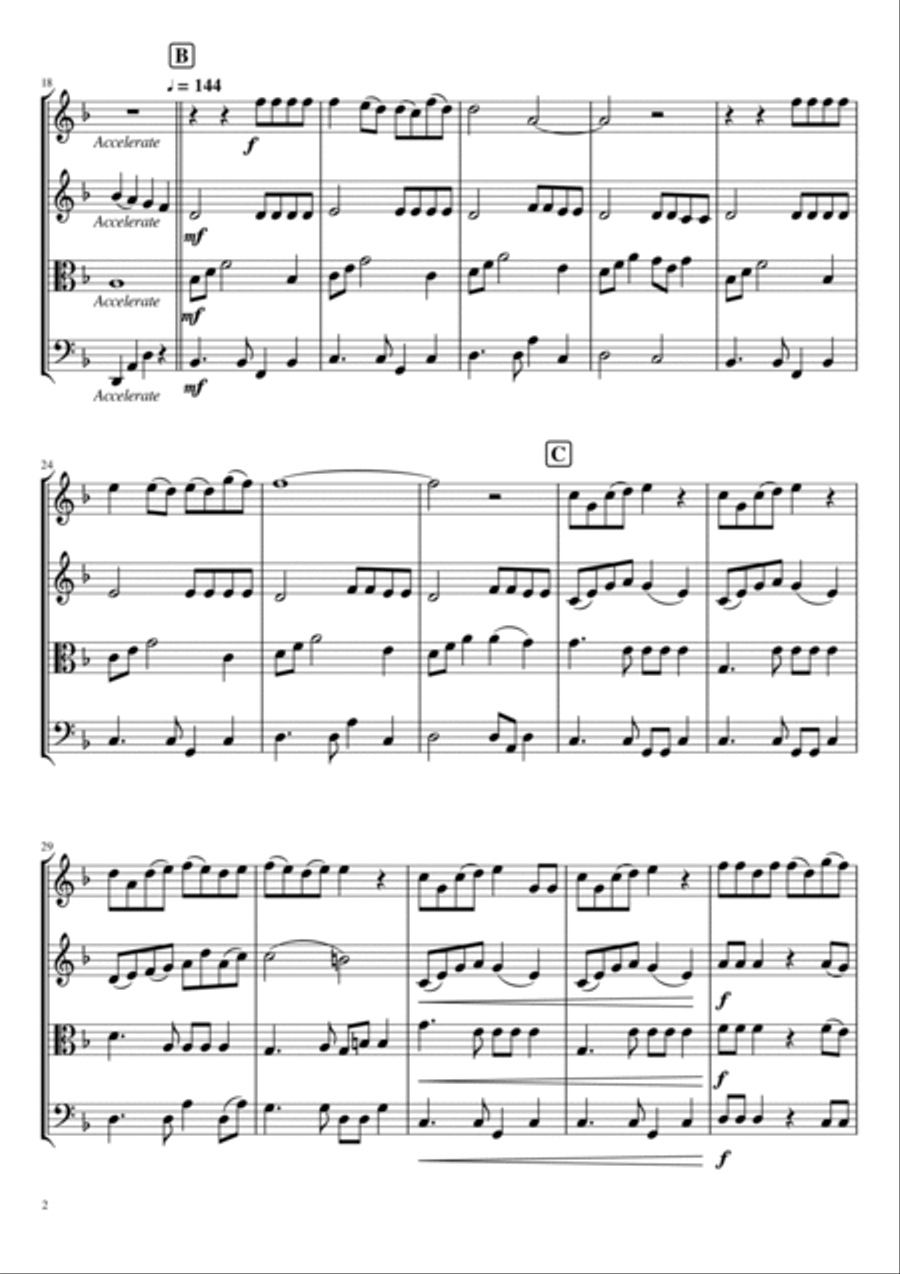 Darte Un Beso String Quartet scores gallery preview page 2