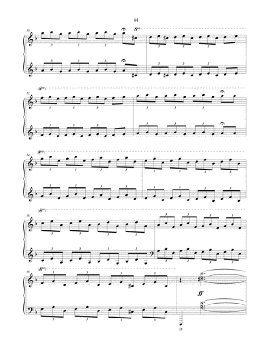 Toccata (from Toccata & Fugue in Dm by JS Bach) - Moderate level piano solo Piano Solo scores gallery preview page 3