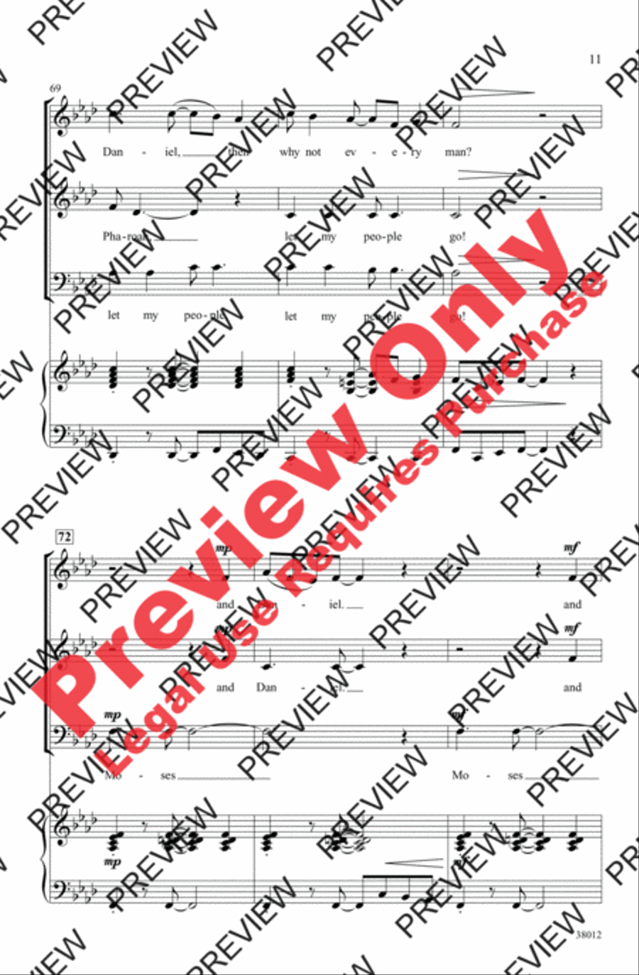 Moses and Daniel 3-Part scores gallery preview page 21