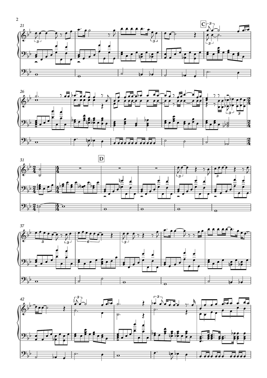 Bohemian Rhapsody Organ Solo scores gallery preview page 3