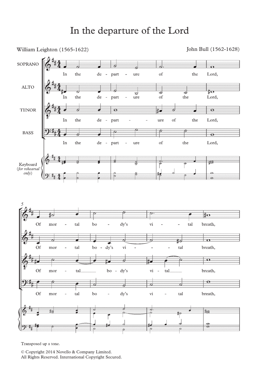 In The Departure Of The Lord Choir scores gallery preview page 1