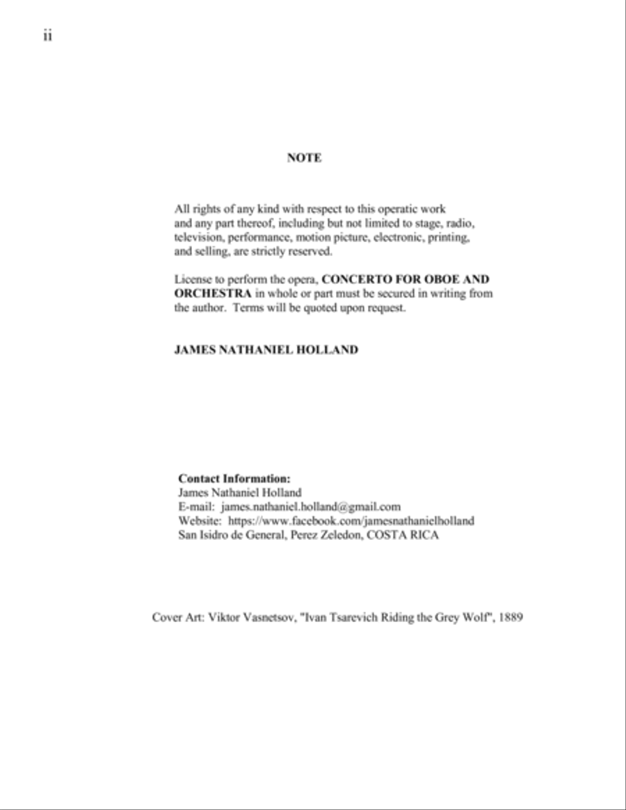 Concerto for Oboe Arranged for Oboe and Piano Orchestral Reduction Score Piano scores gallery preview page 2