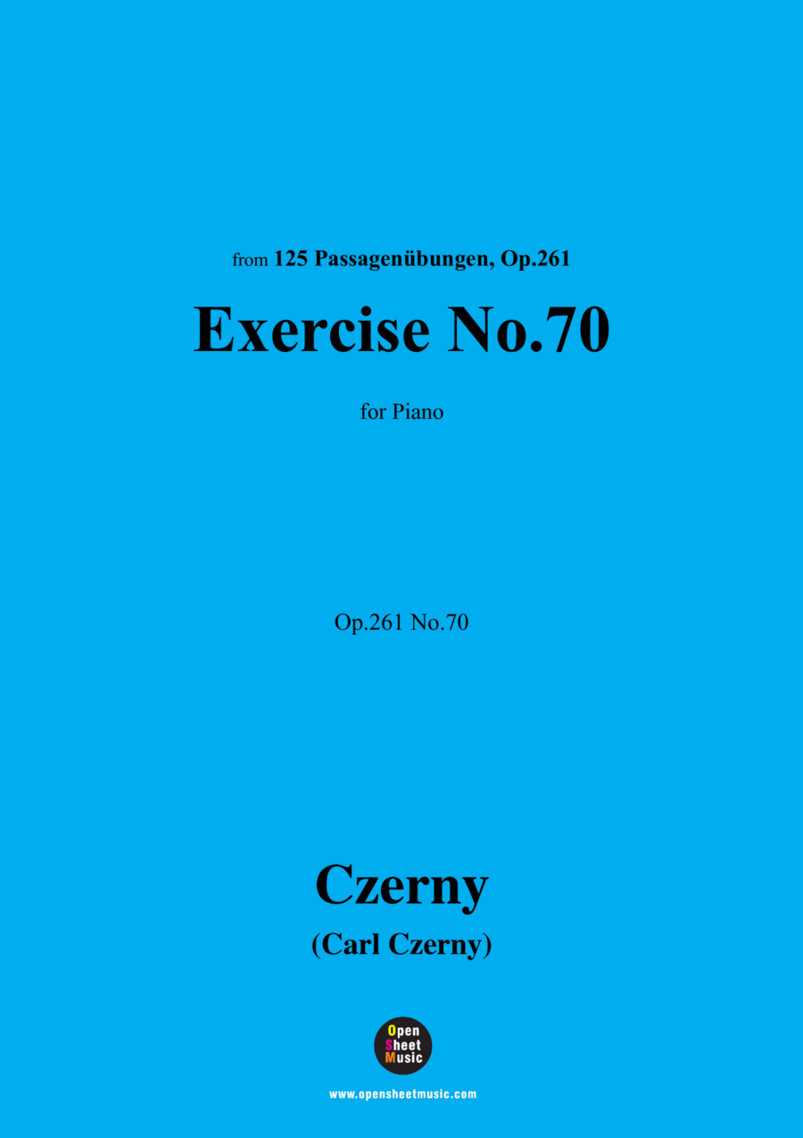 C. Czerny-Exercise No.70,Op.261 No.70 Piano Method scores gallery preview page 1