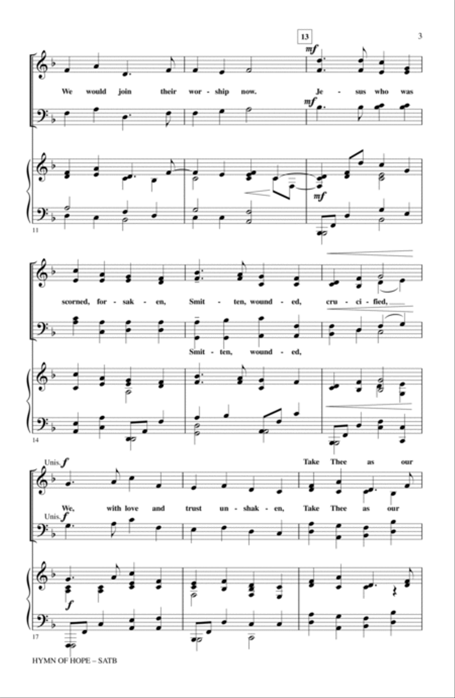 Hymn Of Hope 4-Part scores gallery preview page 2