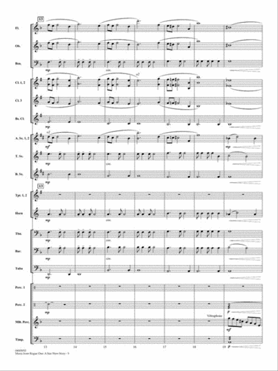 Music from Rogue One: A Star Wars Story Concert Band scores gallery preview page 6