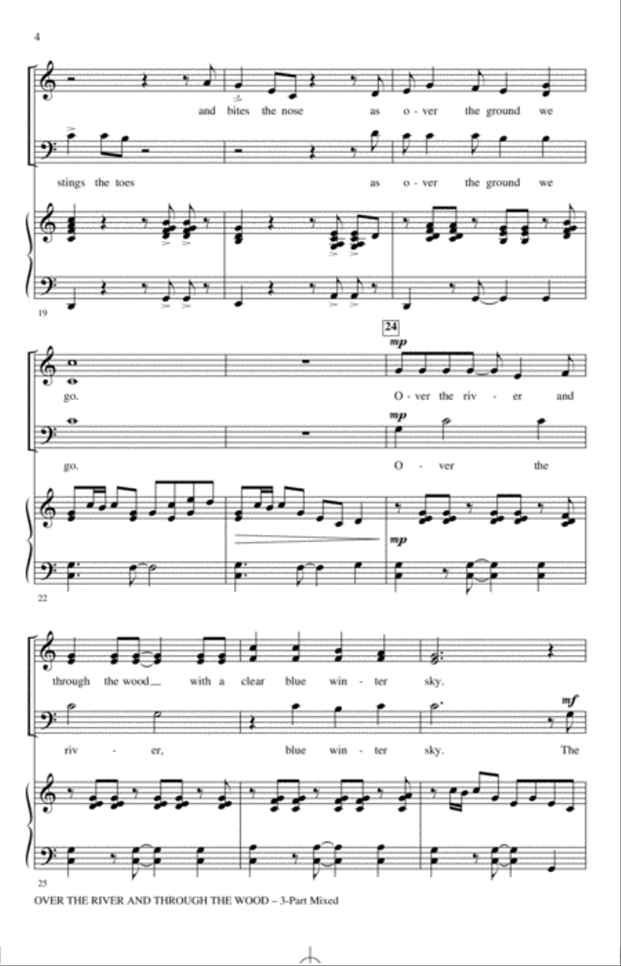Over The River And Through The Wood 3-Part scores gallery preview page 3