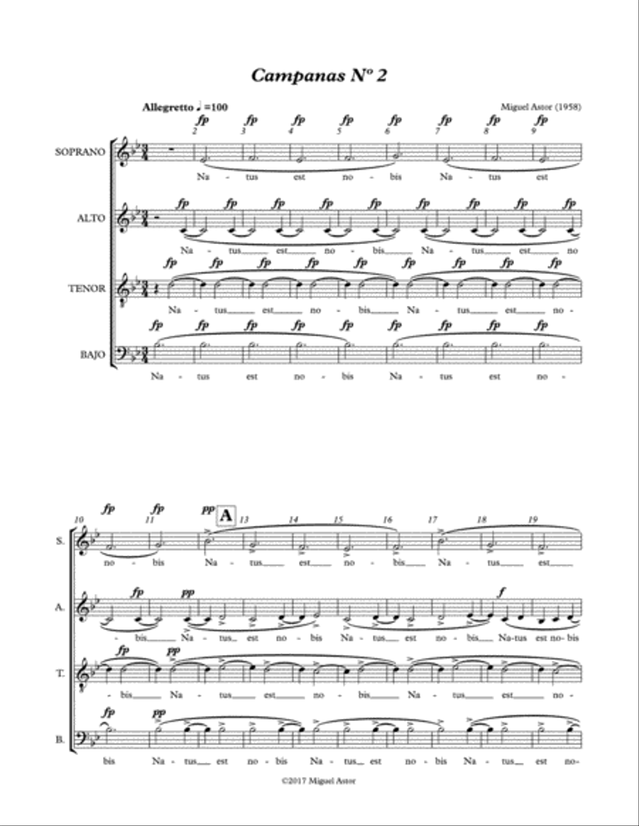 Campanas II 4-Part scores gallery preview page 1