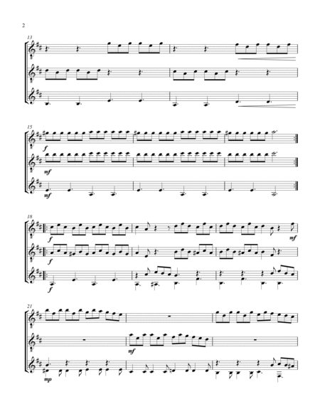 Concerto in D - iii - Allegro (Guitar Trio) - Score and Parts image number null