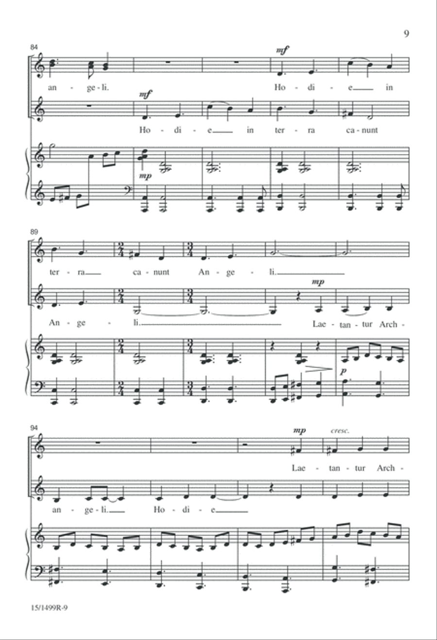 Hodie Christus Hodie Christus SSA scores gallery preview page 9